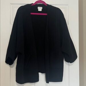 Softies Cozy Black Open-Front cardigan